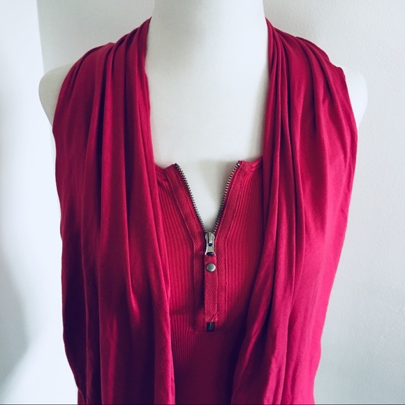 K-Dash by Kardashian Pink Top Zipper Scarf unique - Picture 2 of 8